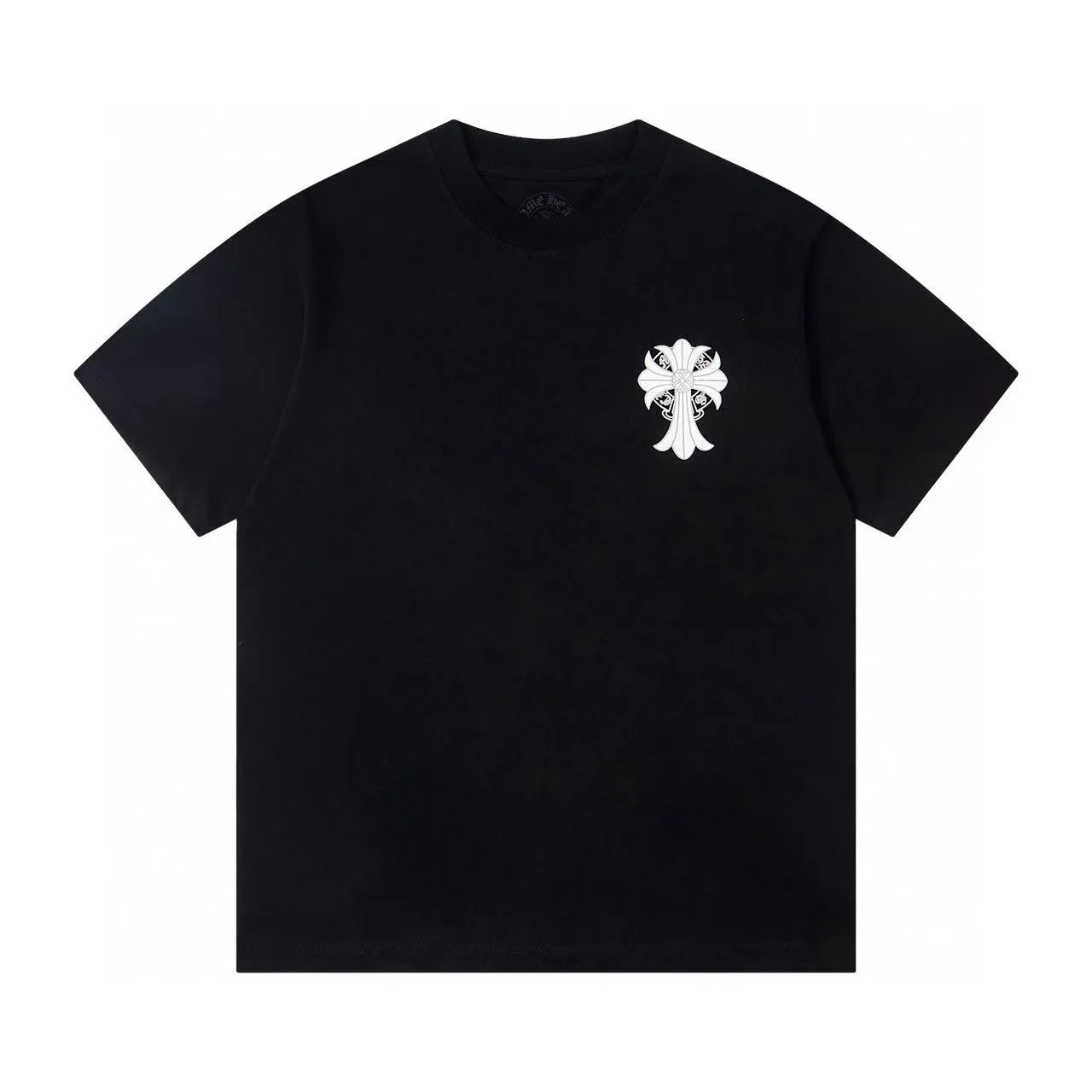 🅿️170 ChromeHearts/Chrome Hearts 24ss round neck T-shirt Original fabric Official same style Short-sleeved T-shirt Customized 260g same vat dyed fabric Very comfortable to the touch Latest brick cabinet synchronization for spring and summer Fashionable and individual Super versatile and good-looking Very suitable for both men and women A must-have item Hang tag Collar label Washed wheat Complete with three standards Color: Black White Size: XS-L